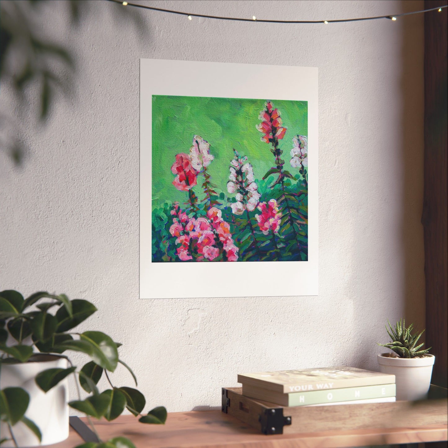 Snapdragons floral— Matte Paper Poster Reproduction
