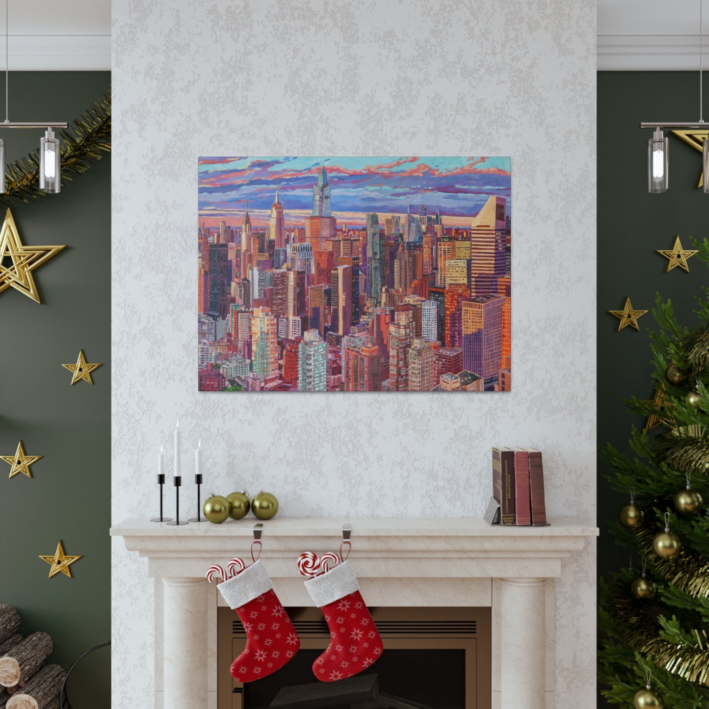 Midtown Manhattan Sunrise-right panel— Gallery Wrapped Canvas Reproduction
