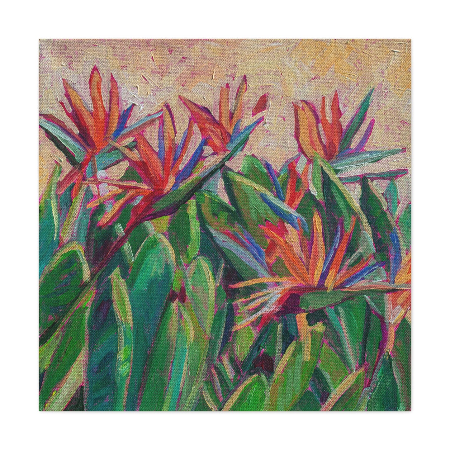 Bird of Paradise Floral —Matte Canvas, Stretched, 1.25"