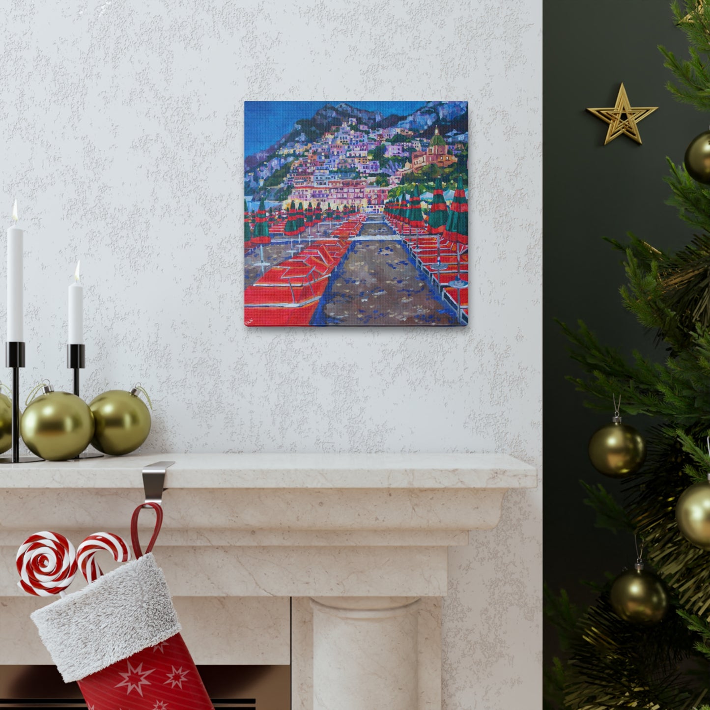 Positano at Dusk— Gallery Wrapped Canvas Reproduction