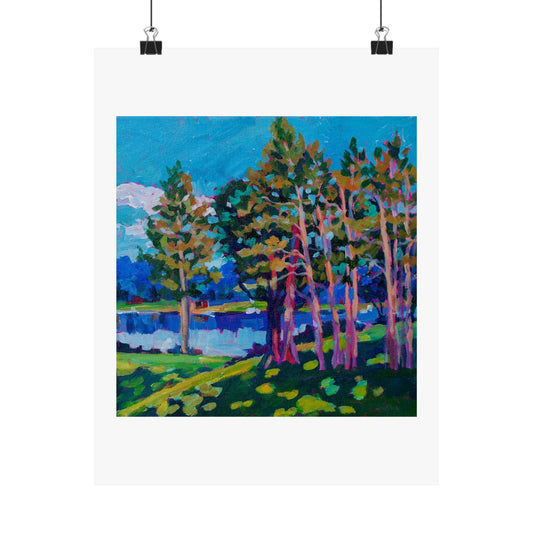 Happy Little Trees— Matte Paper Poster Reproduction