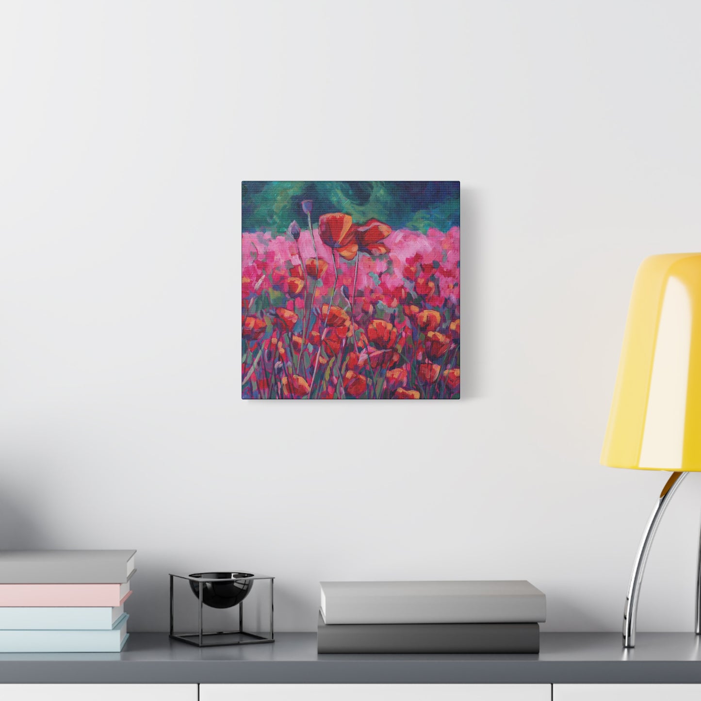 Poppies Floral —Matte Canvas, Stretched, 1.25"