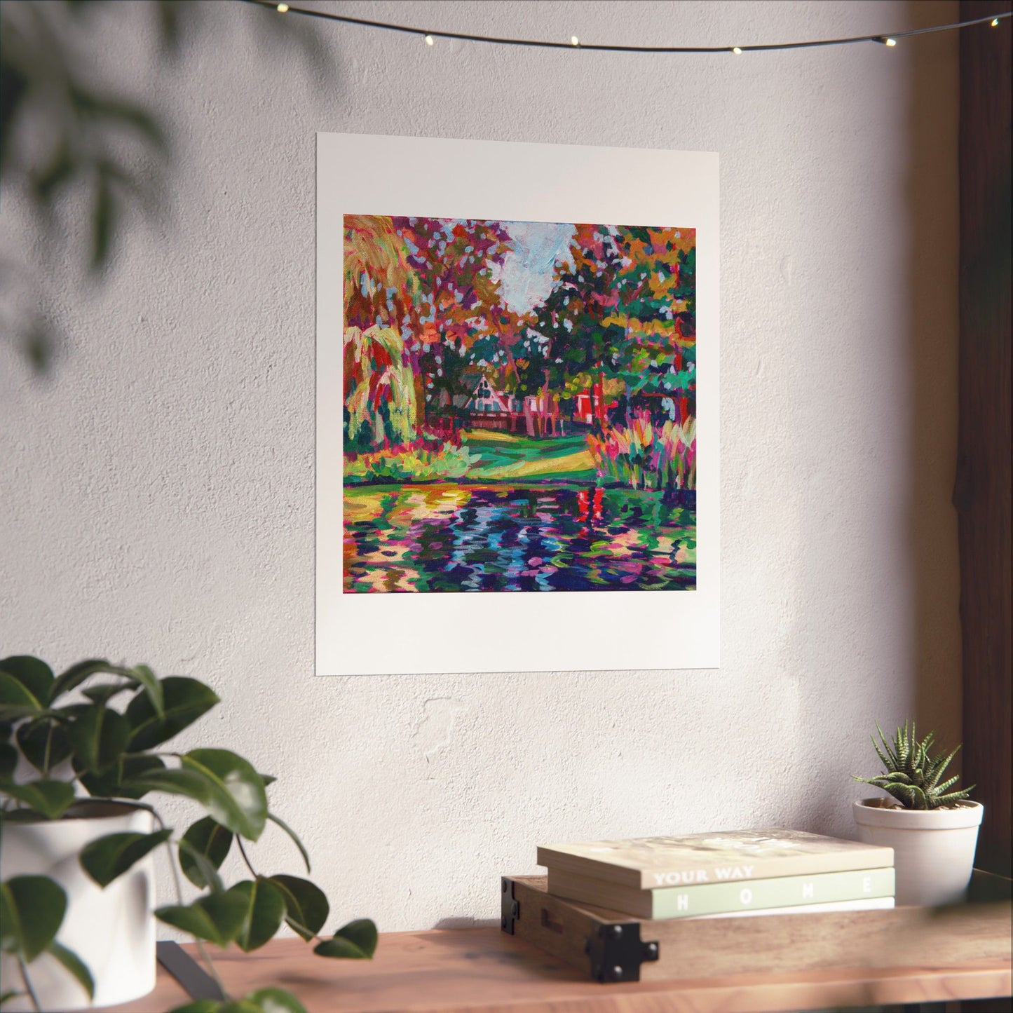 Cabin by the lake— Matte Paper Poster Reproduction