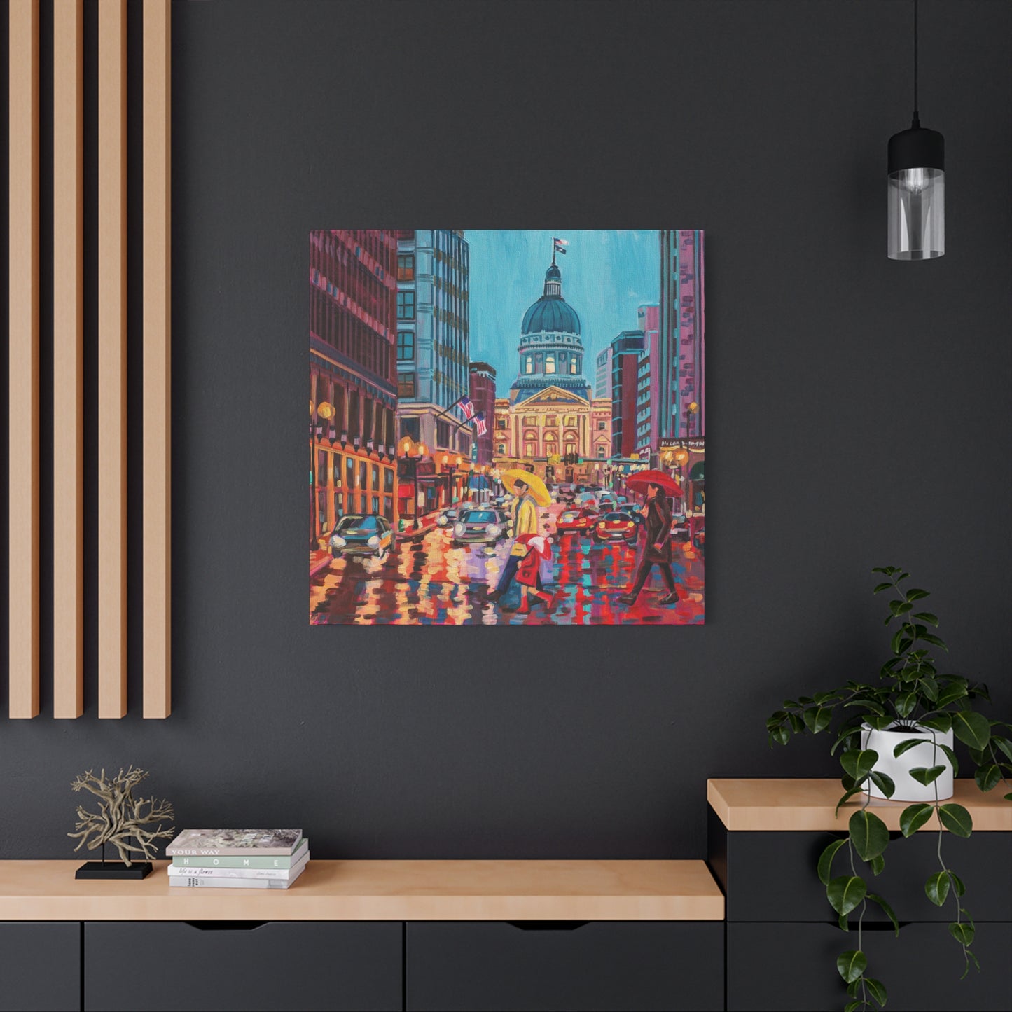 Rush hour reflections— Gallery Wrapped Canvas Reproductions