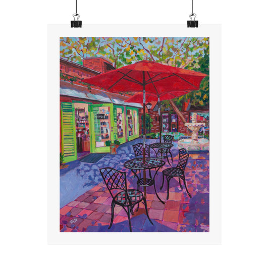 Hidden Courtyard, Winter Park— Fine Art Matte Paper  Reproduction