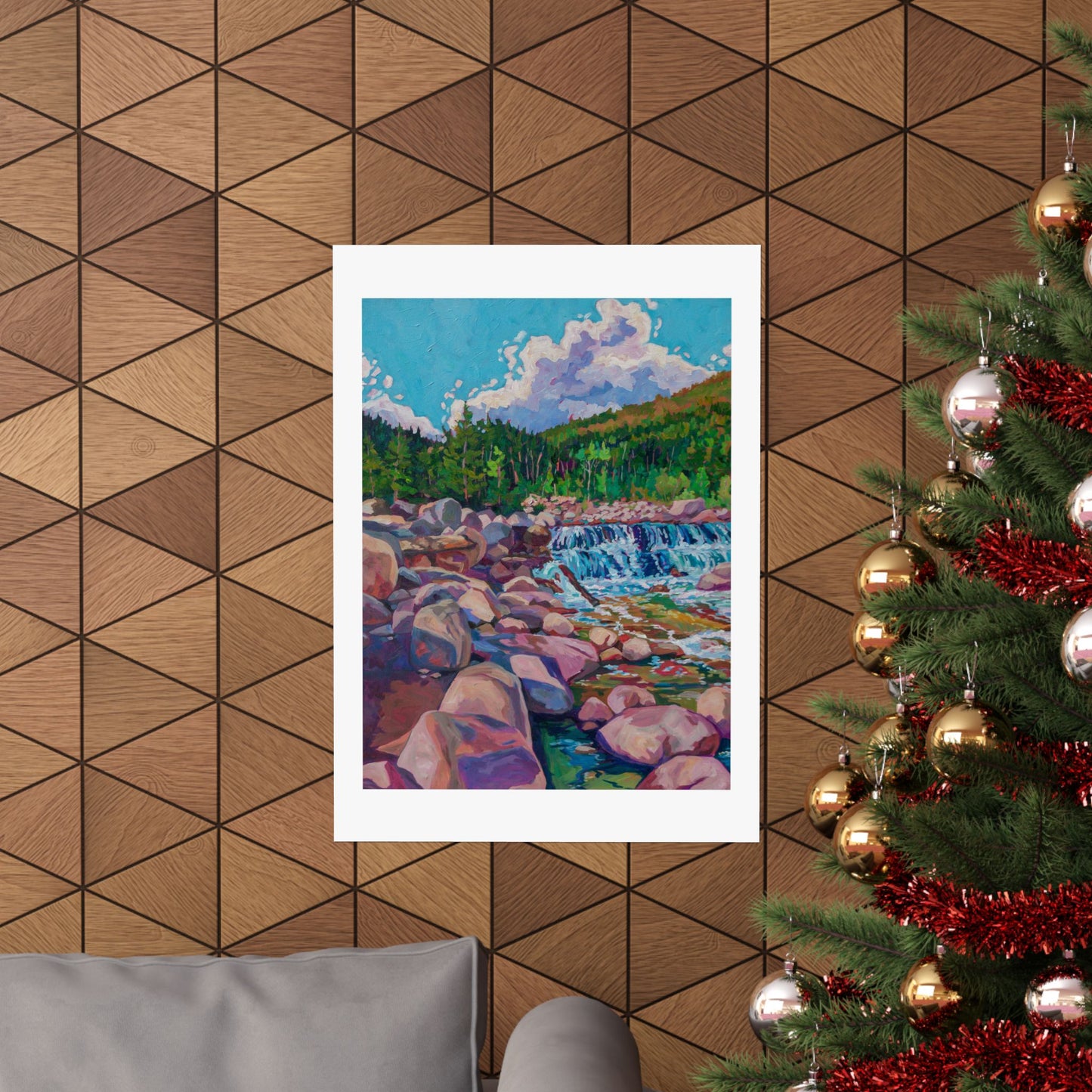 Alpine Falls left — Fine Art Matte Paper Reproduction