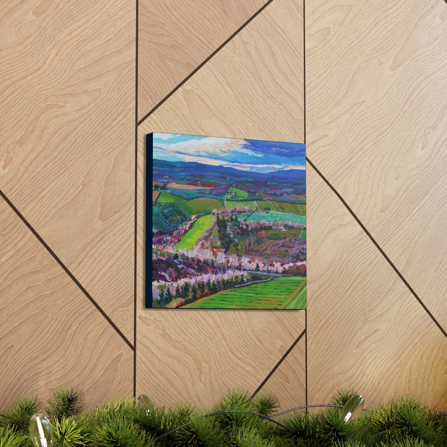 Rolling Tuscan farmland, Italy-Middle Panel— Gallery Wrapped Canvas Reproduction