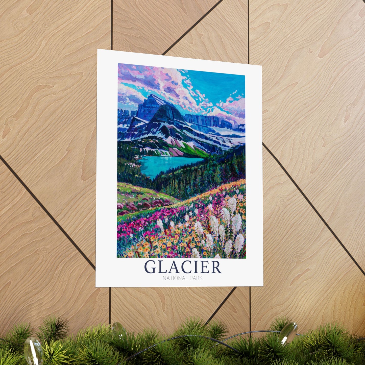 NP-7 | Glacier National Park fine art print, Montana outdoor adventure lover souvenir poster, artist Heather Nagy