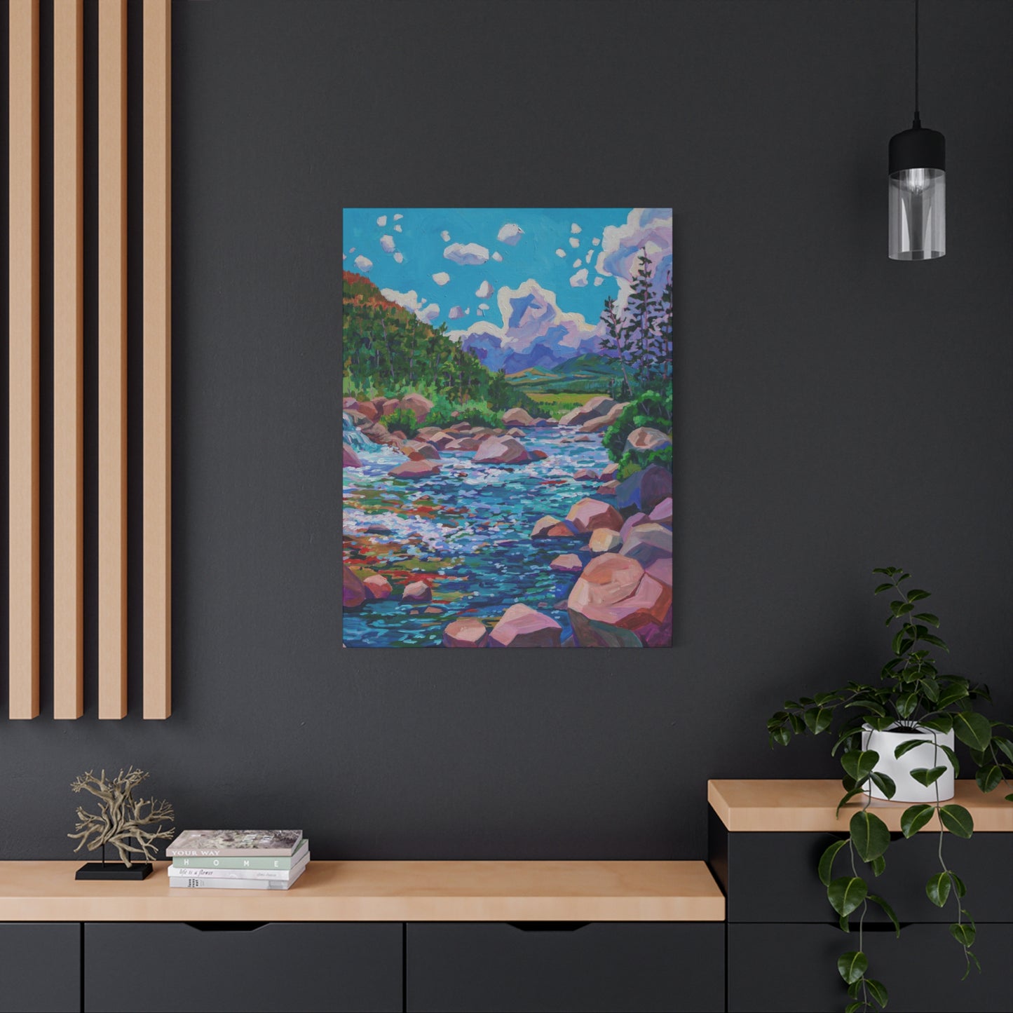 Alpine Falls Left—Matte Canvas, Stretched, 1.25"