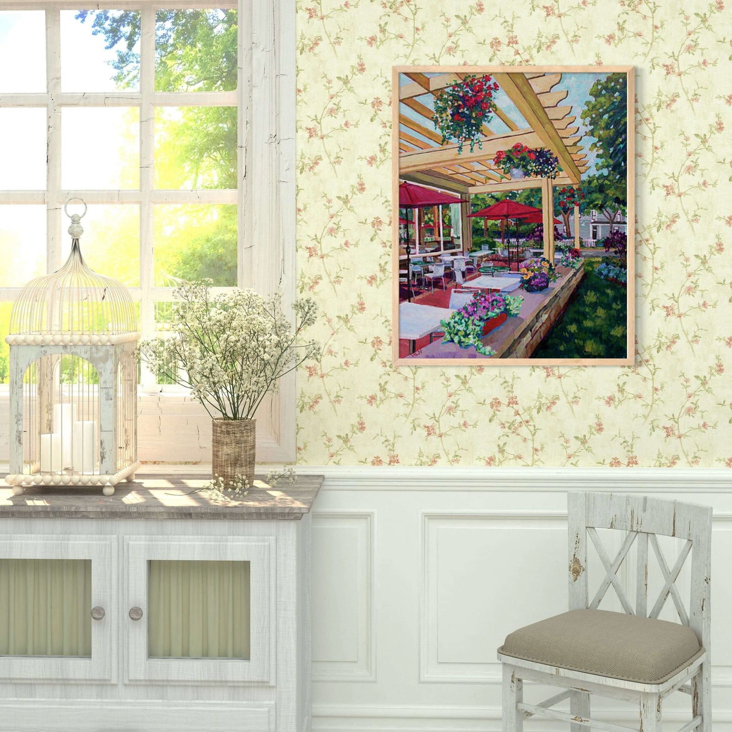 The Patio at Hotel Dallavalle Niagara-on-the-lake original painting