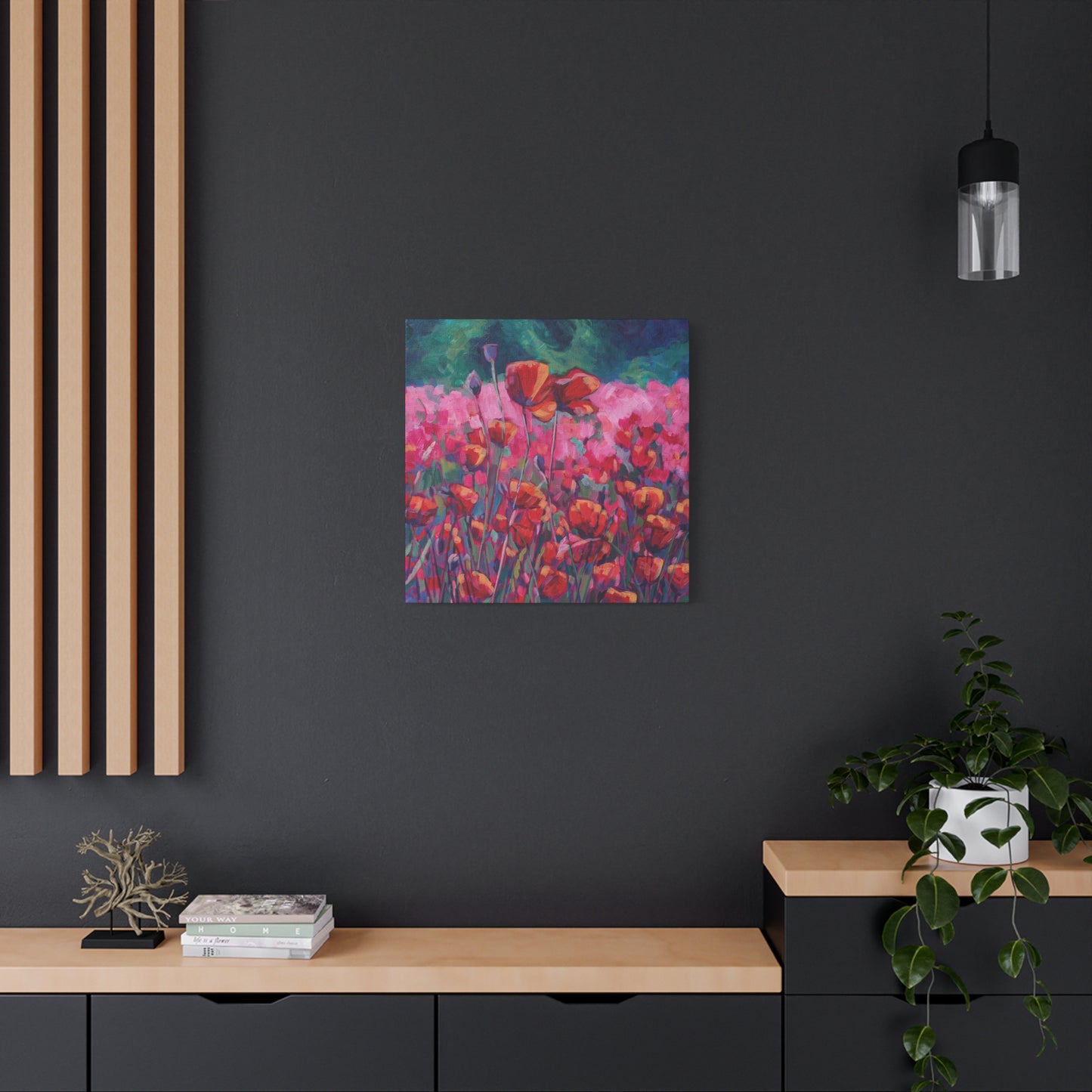Poppies Floral —Matte Canvas, Stretched, 1.25"