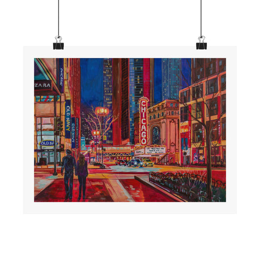Chicago Theatre—Matte Horizontal Fine Art Poster Reproductions