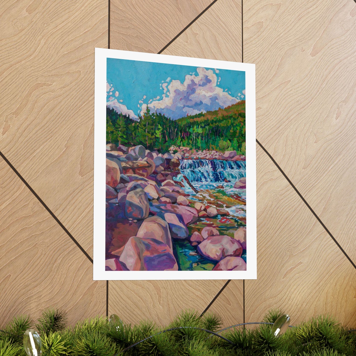 Alpine Falls left — Fine Art Matte Paper Reproduction
