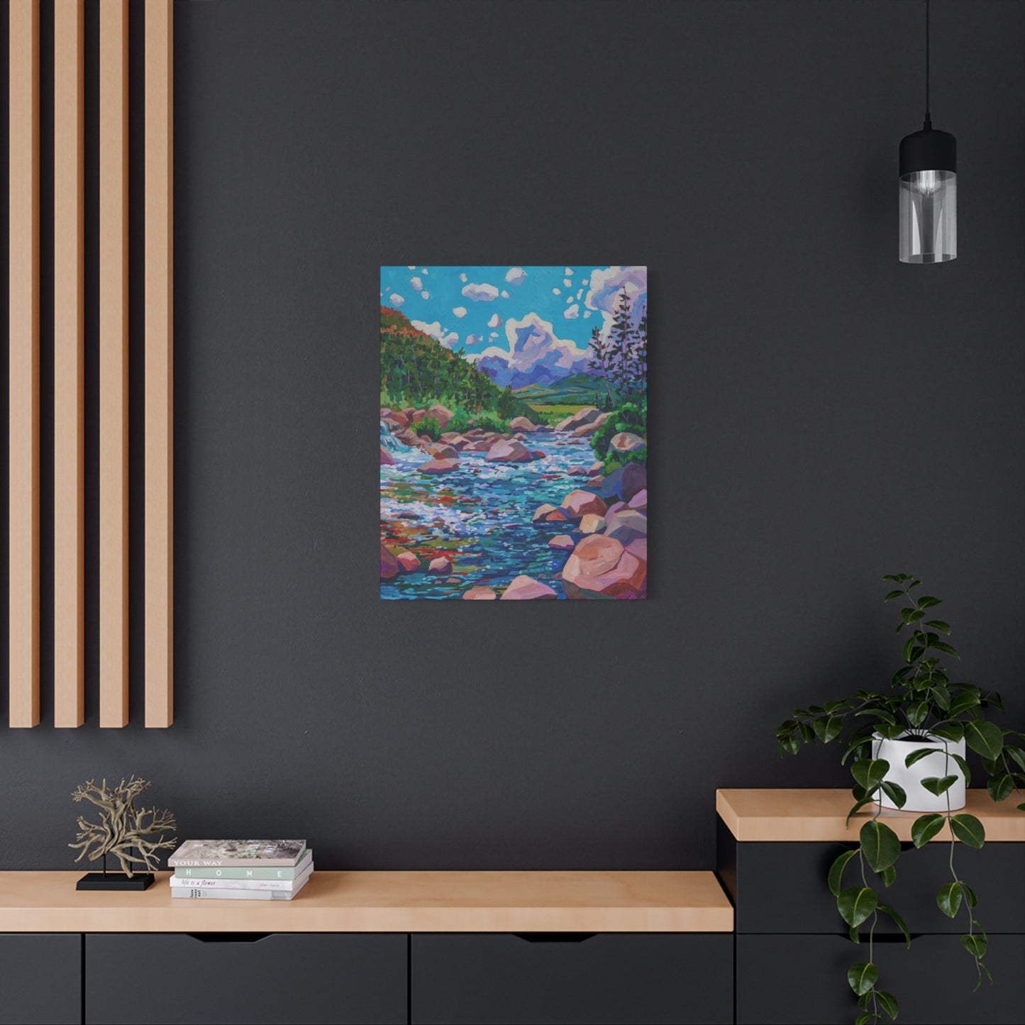 Alpine Falls Left—Matte Canvas, Stretched, 1.25"