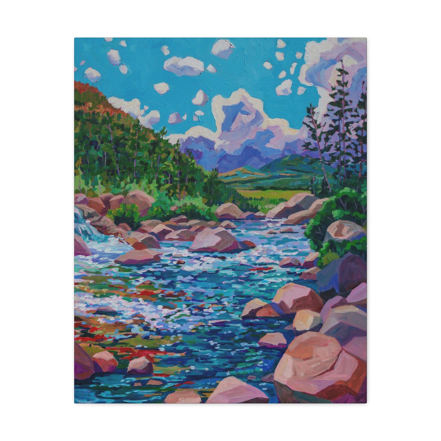 Alpine Falls Left—Matte Canvas, Stretched, 1.25"