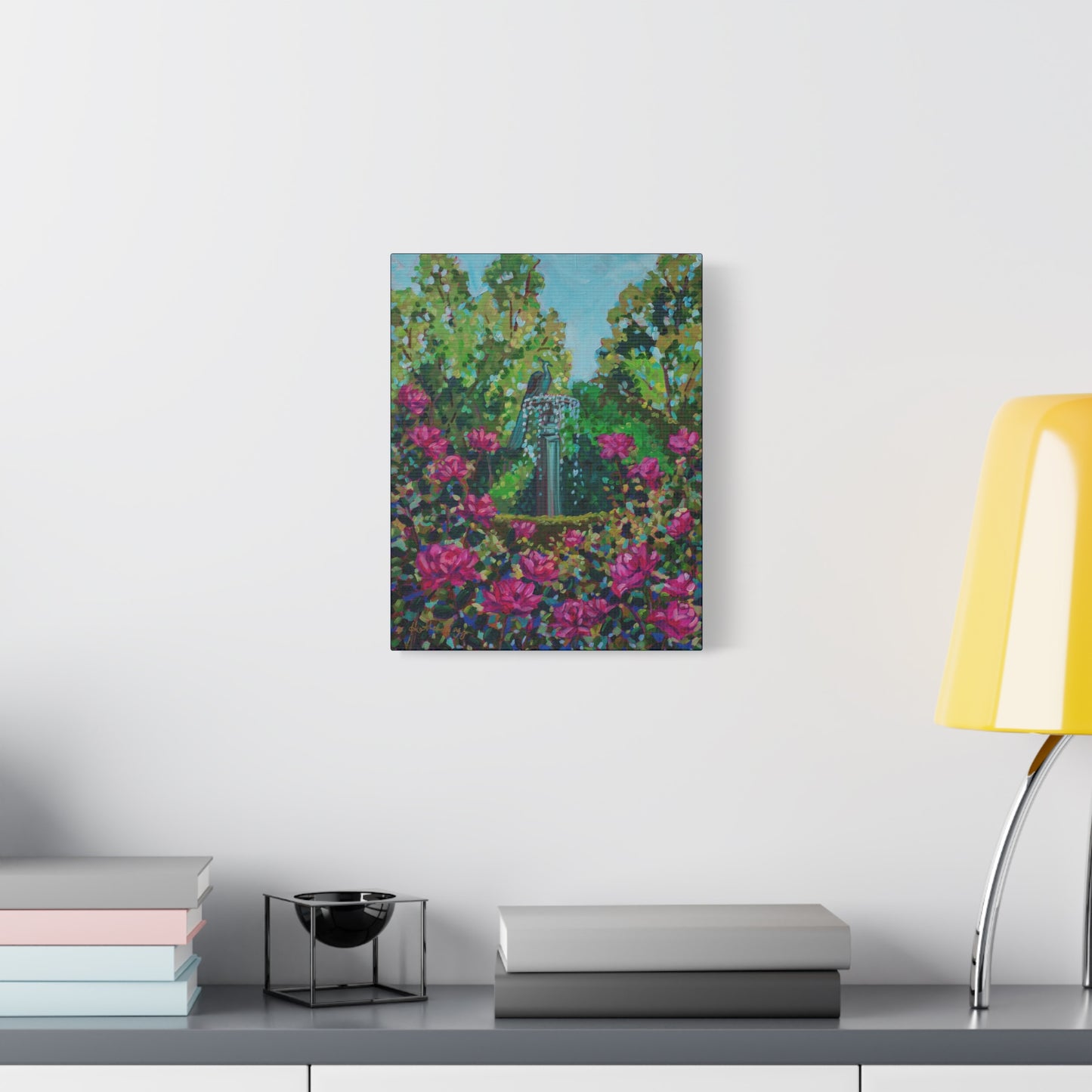 Peacock Fountain in the Rose Garden, Winter Park—Matte Canvas, Stretched, 1.25"
