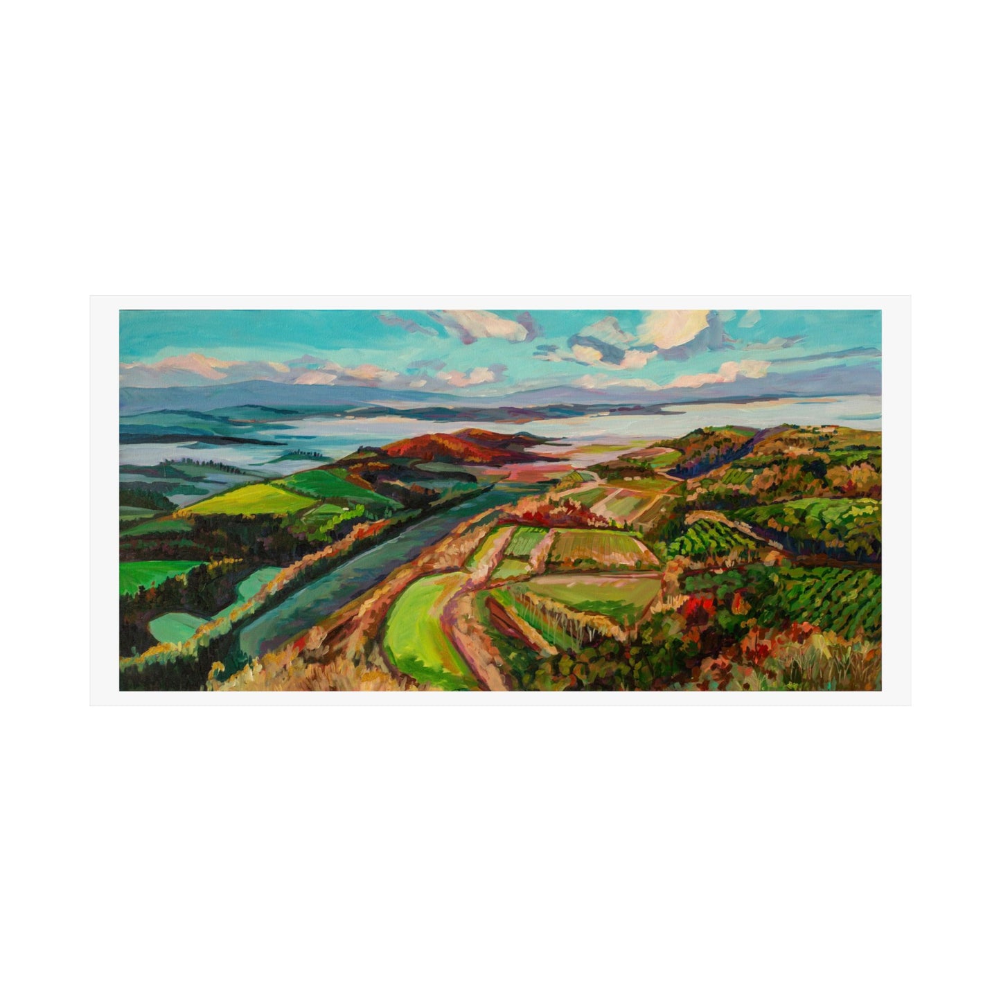 Morning Mist over Tuscany 2—Matte Horizontal Poster Reproduction