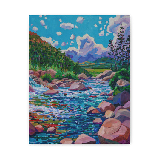 Alpine Falls Left—Matte Canvas, Stretched, 1.25"