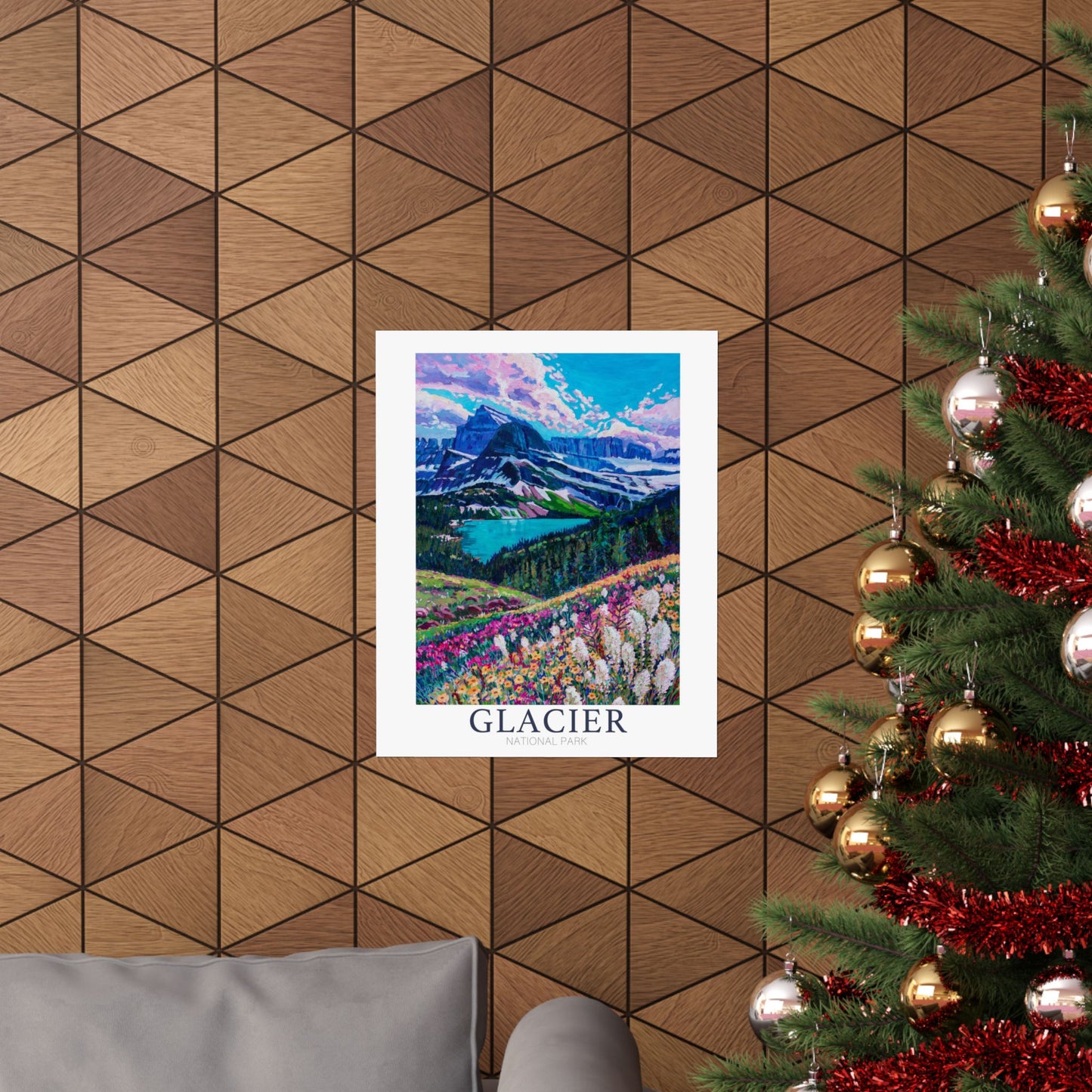 NP-7 | Glacier National Park fine art print, Montana outdoor adventure lover souvenir poster, artist Heather Nagy