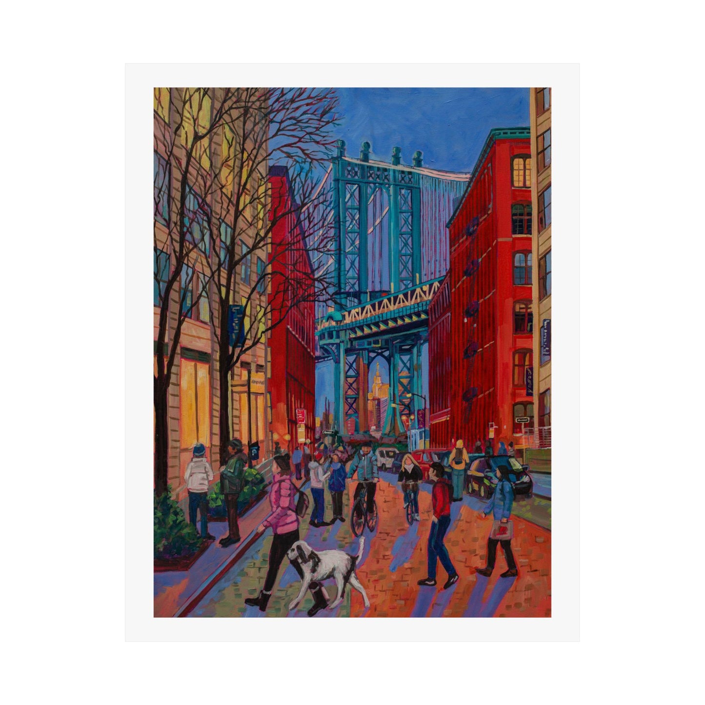 Empire through Manhattan Bridge-DUMBO — Fine Art Poster Reproduction