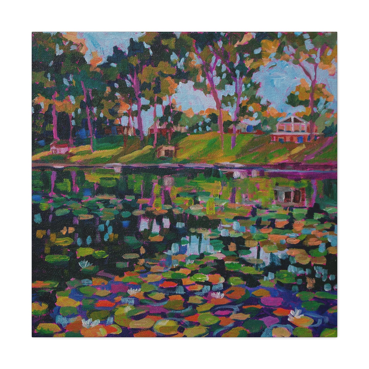 Lily pads on Pine Hill Lake—Matte Canvas, Stretched, 1.25"