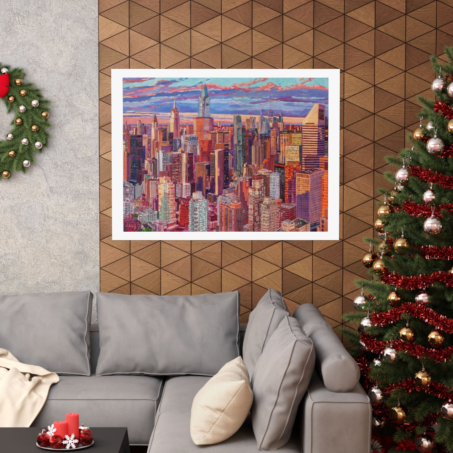 Midtown Manhattan Sunrise- right panel—Matte Horizontal Posters