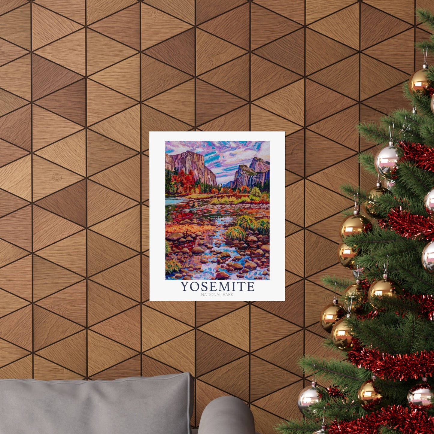 NP-11 | Yosemite National Park fine art print, California outdoor adventure lover souvenir poster, artist Heather Nagy