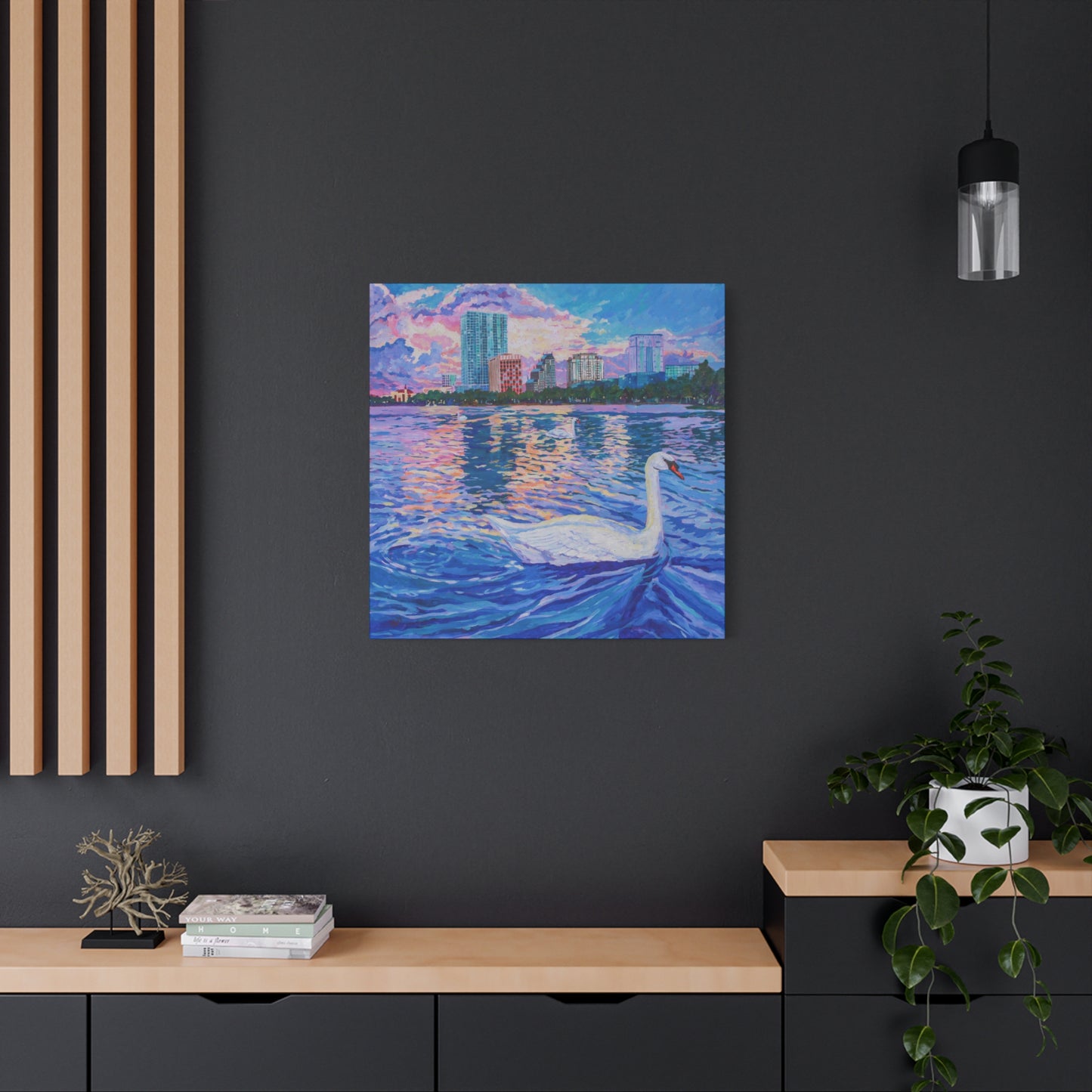 Muted Sunset Swim—Matte Canvas, Stretched, 1.25"