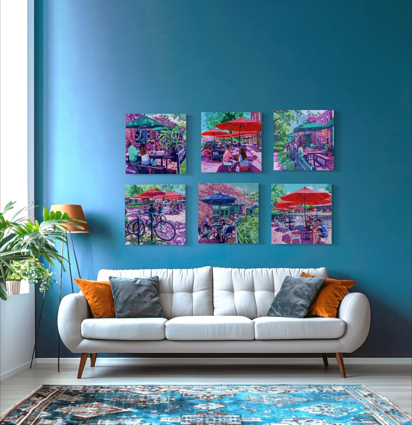 Socializing Series #6 Winter Garden original painting