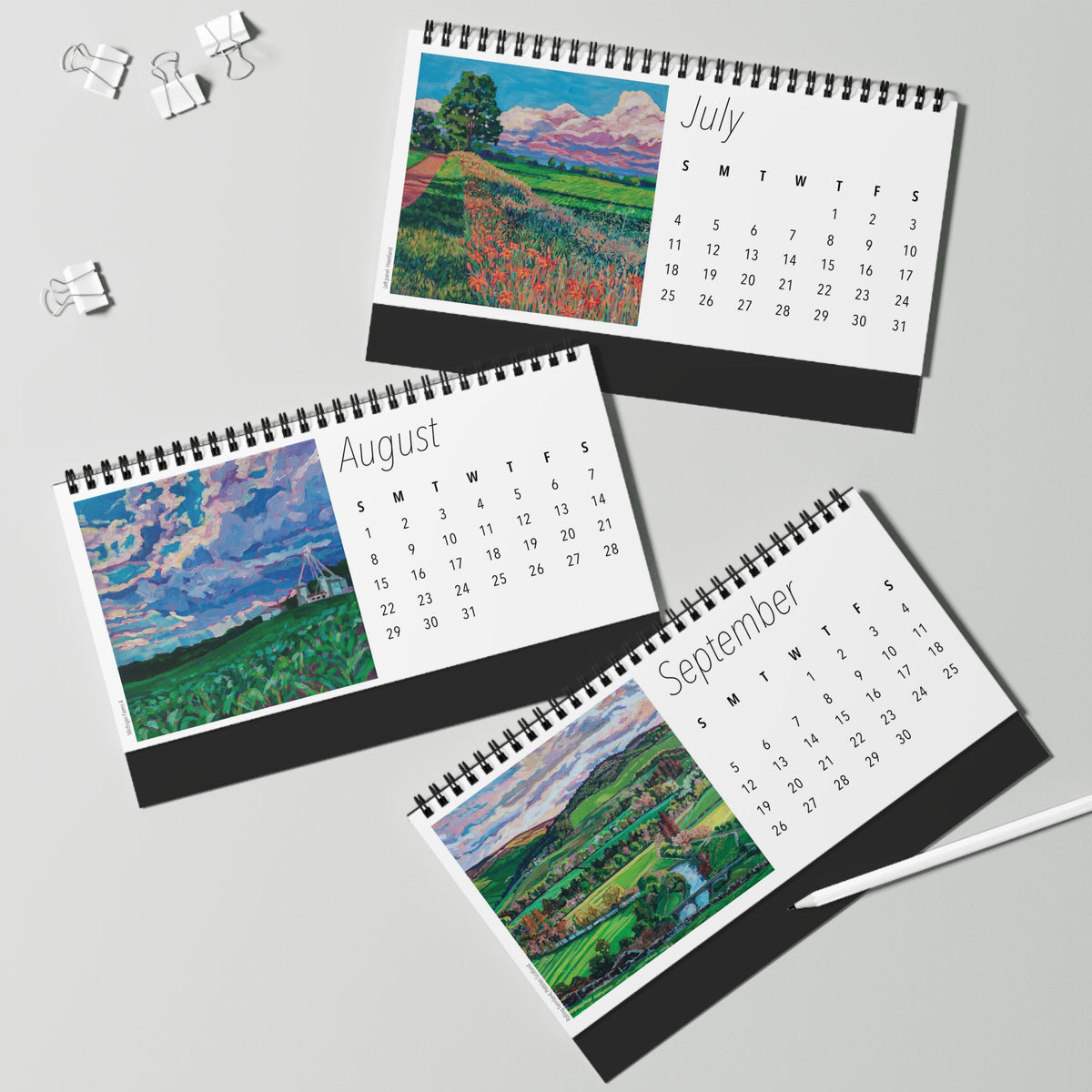 Fields and Farmland 2027 Desktop Calendar