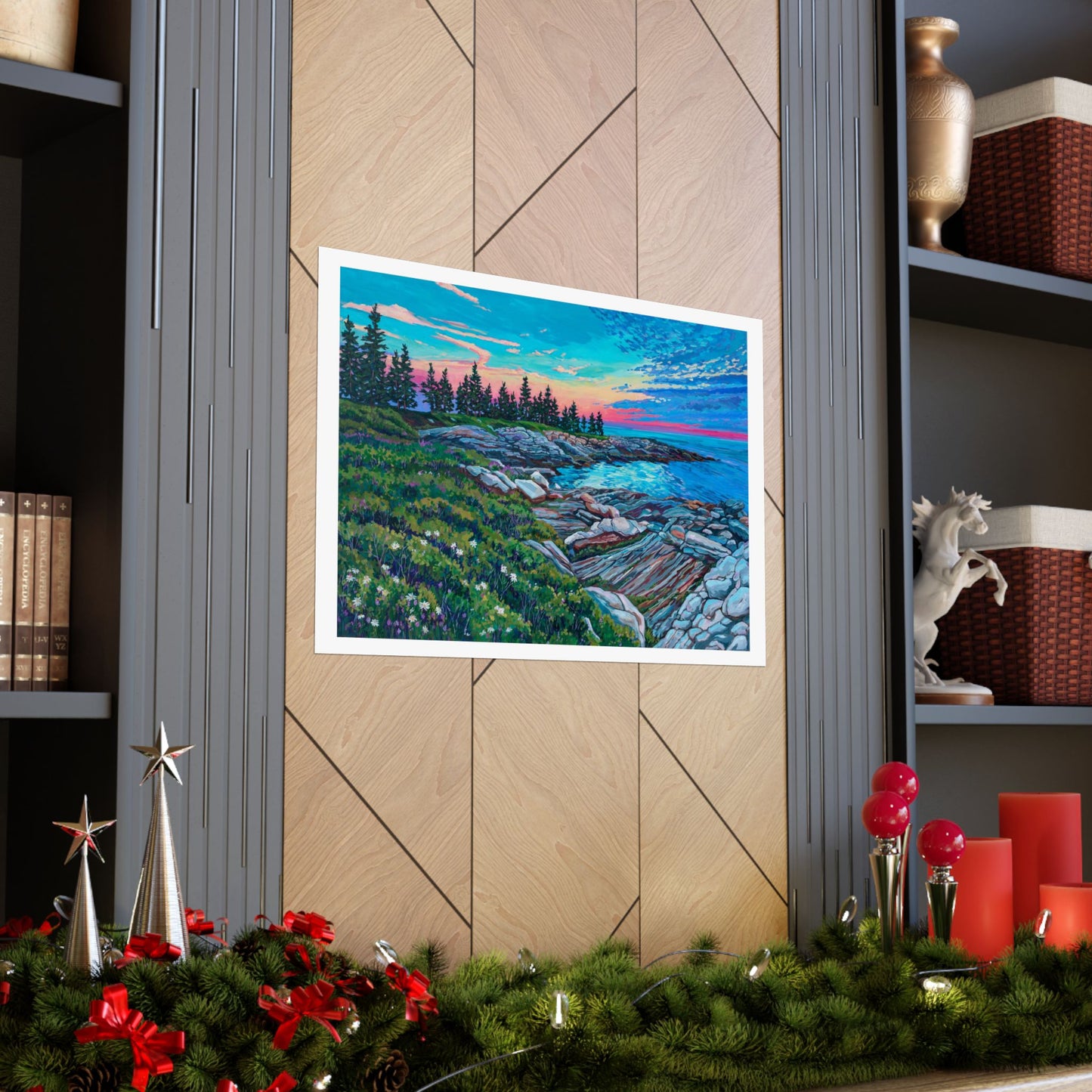 Pemaquid Point Sunset Maine—Matte Horizontal Fine Art Poster Reproductions
