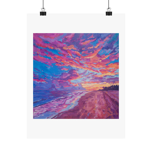 Sanibel Island Sunset— Matte Paper Poster Reproduction