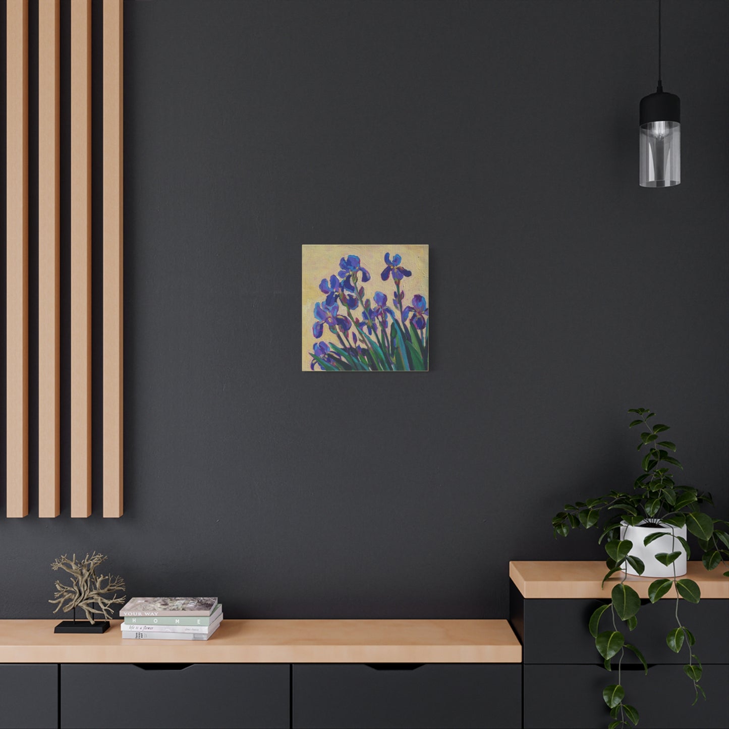 Purple Irises Floral —Matte Canvas, Stretched, 1.25"