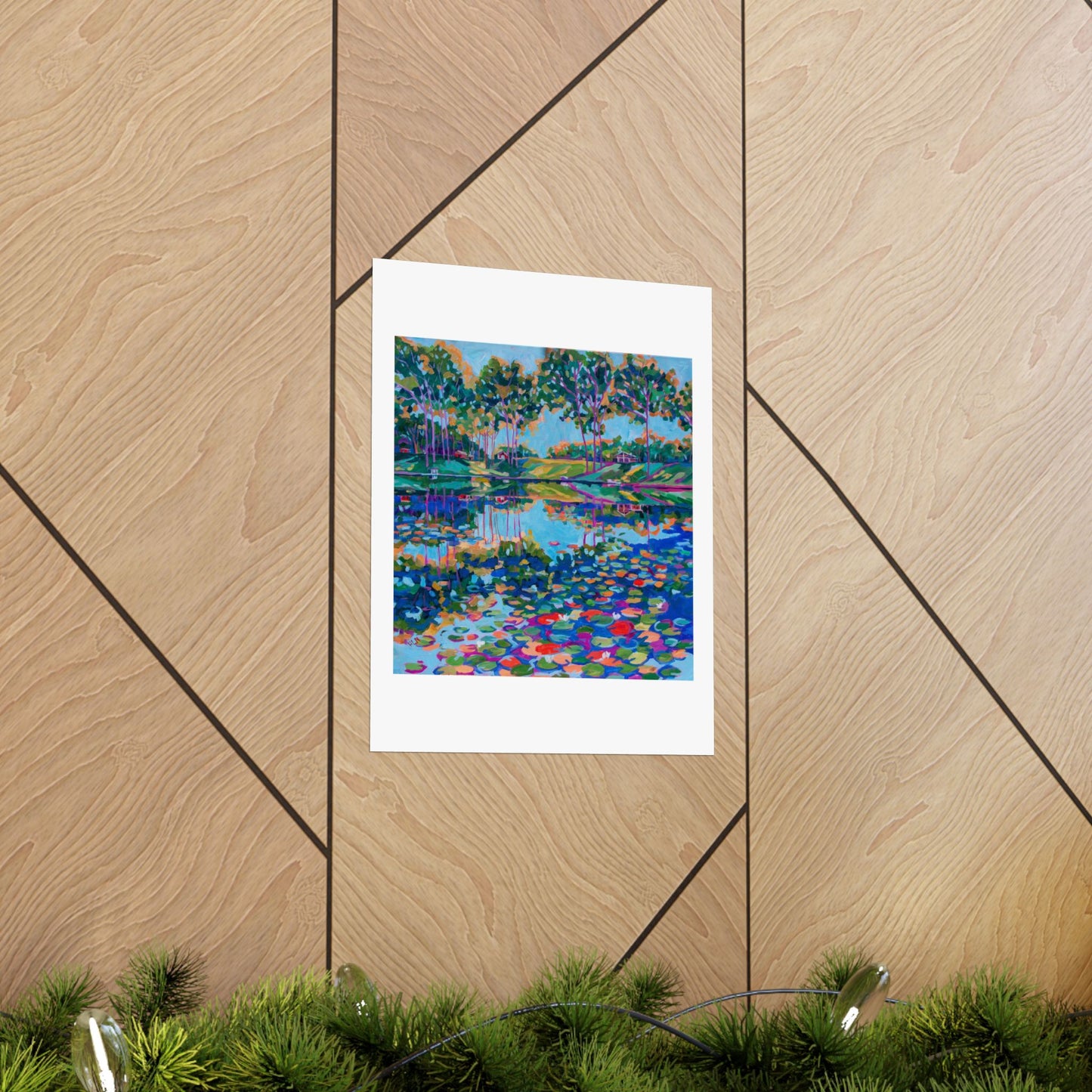 Lily Pads on the lake— Matte Paper Poster Reproduction