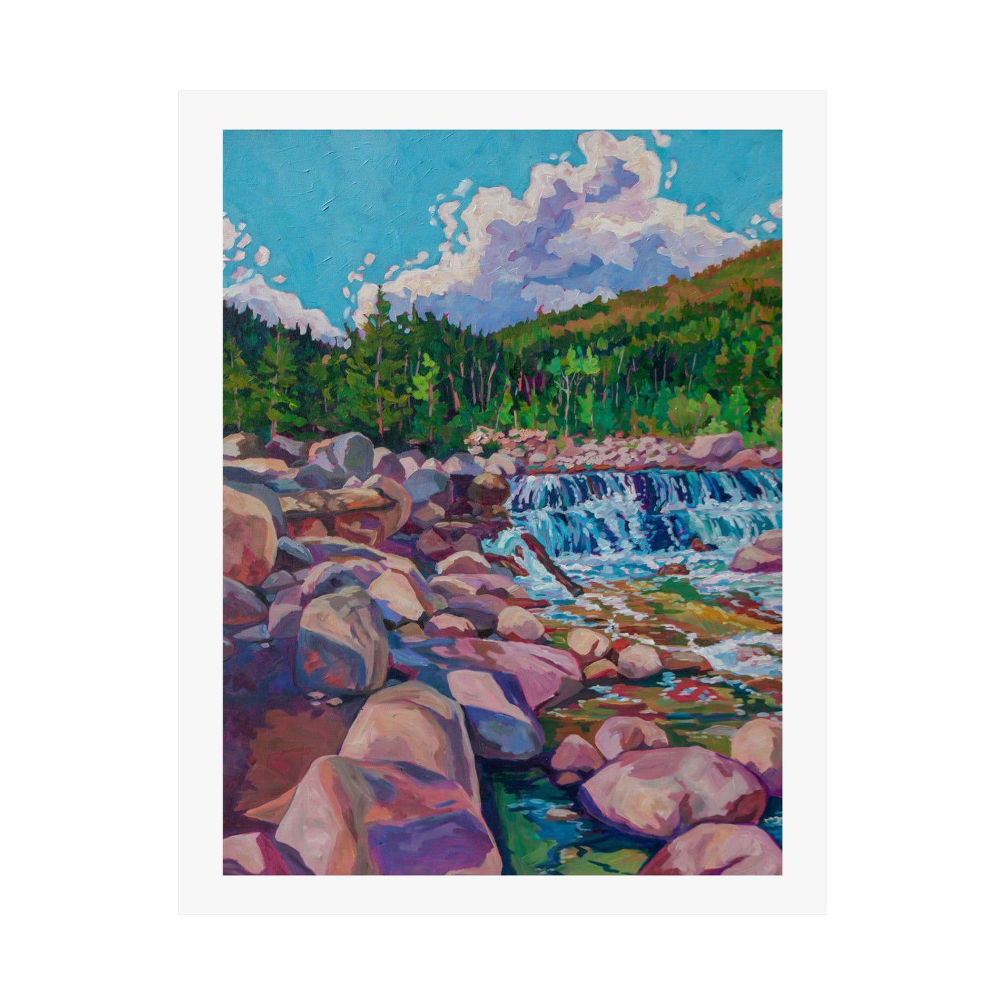 Alpine Falls left — Fine Art Matte Paper Reproduction