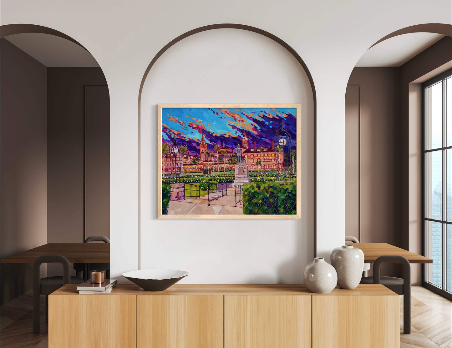 Flagler College at Dusk original painting