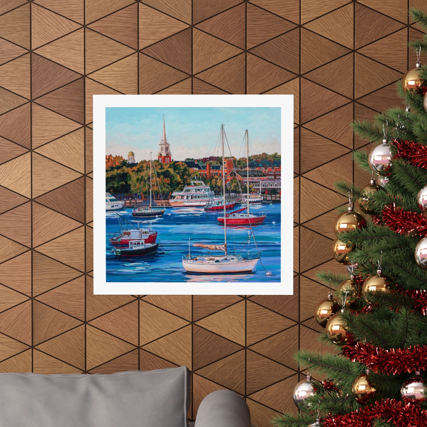 Newburyport Harbor— Matte Paper Poster Reproduction