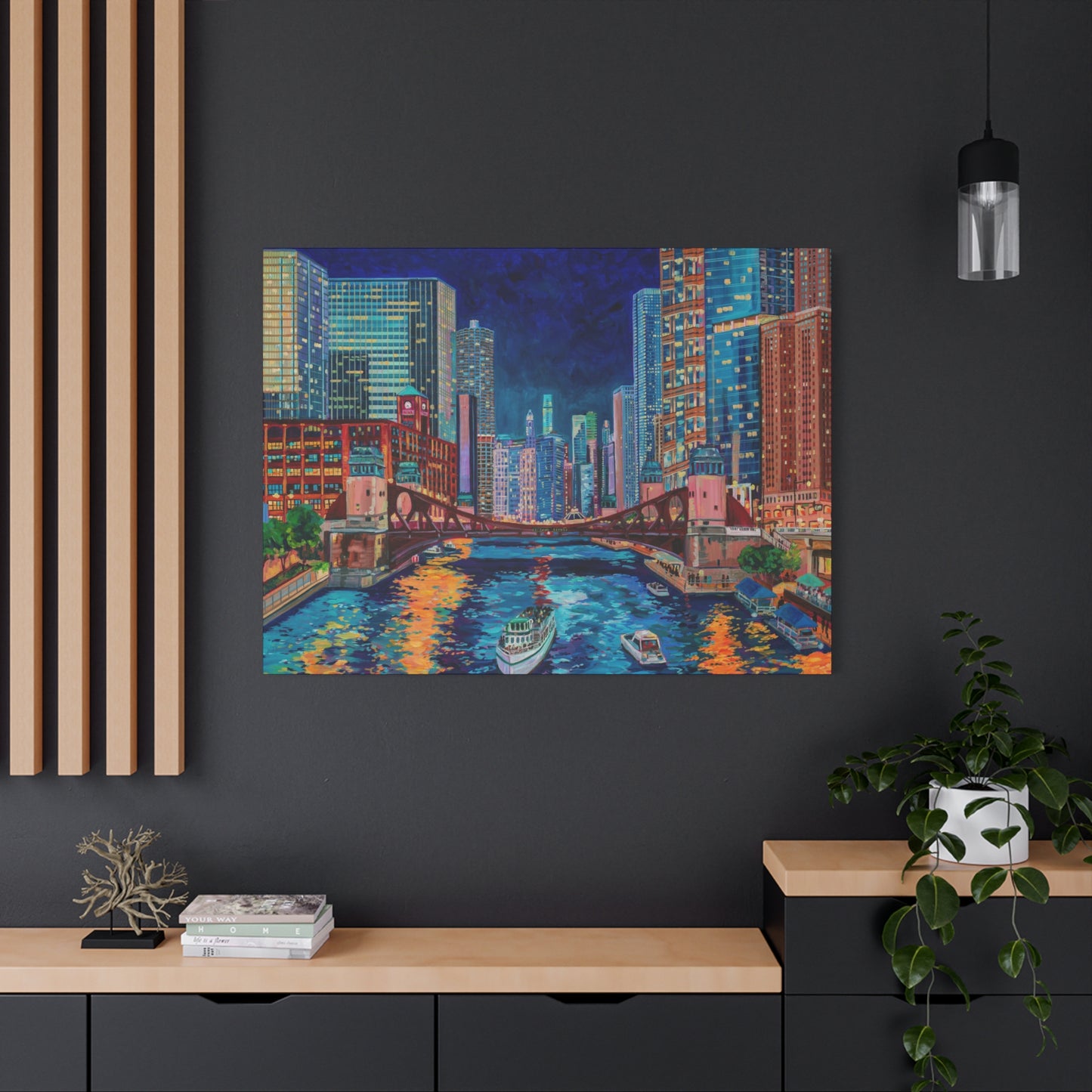 La Salle Street Bridge, Chicago—Matte Canvas, Stretched, 1.25"