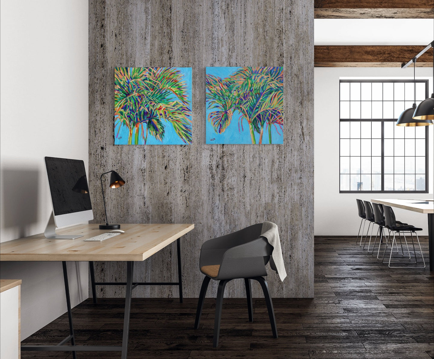 Christmas Tree Palm #7 original painting