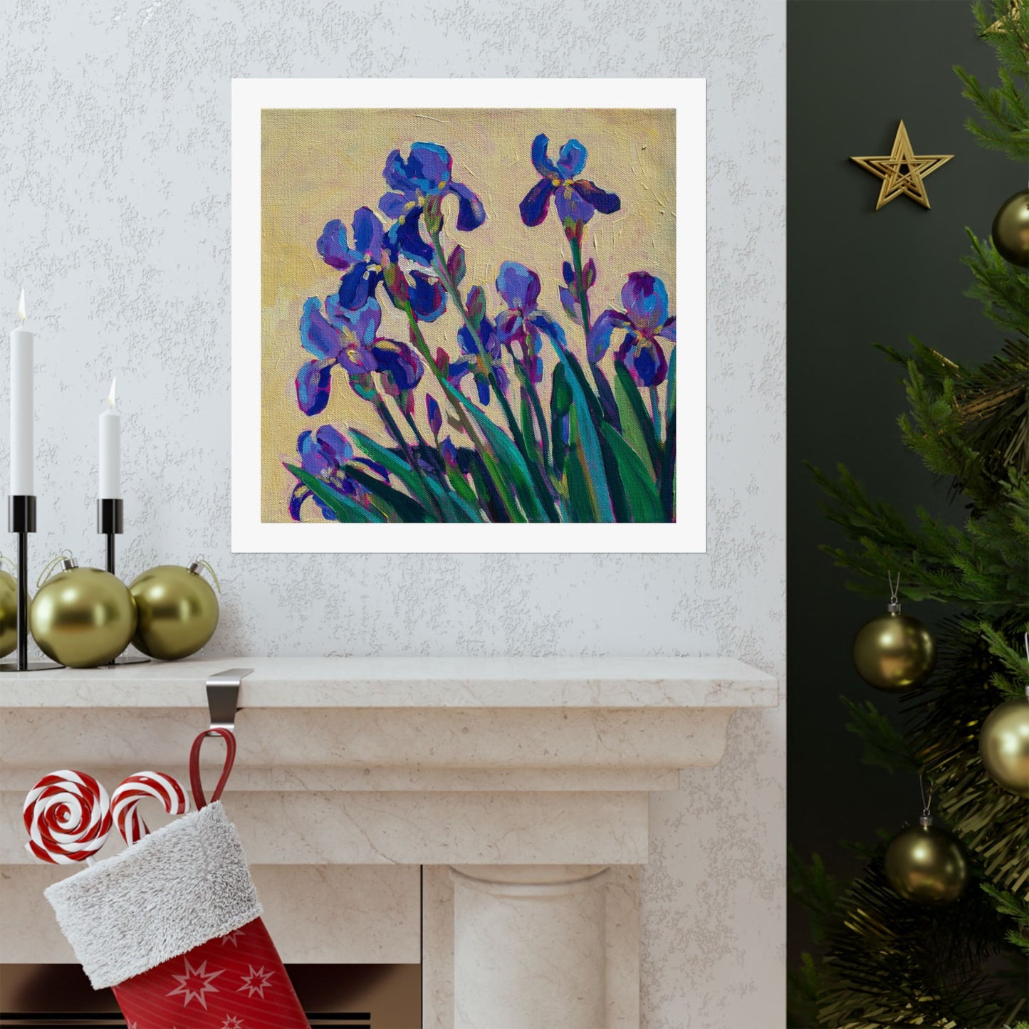Purple Iris— Matte Paper Poster Reproduction