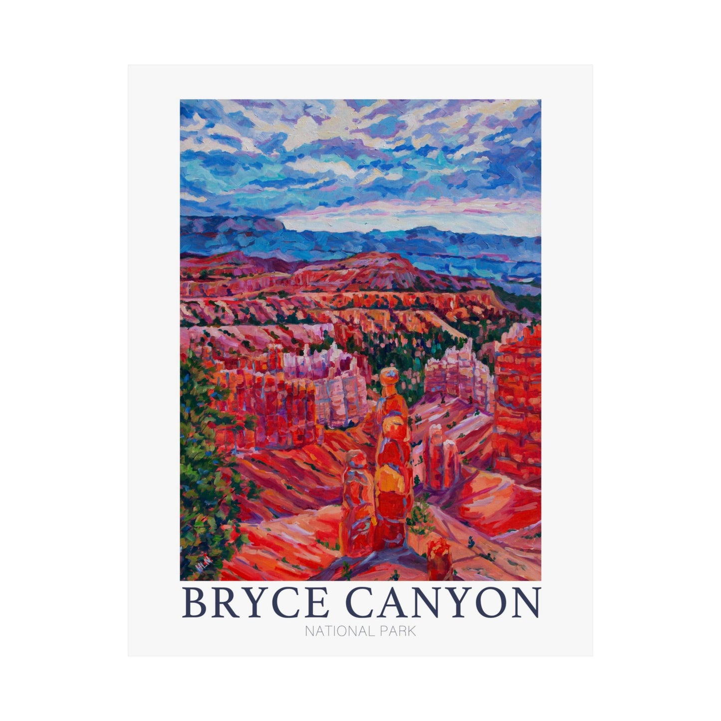 NP-3 | Bryce Canyon National Park fine art print, Southwest, Utah outdoor adventure lover, souvenir poster, artist Heather Nagy