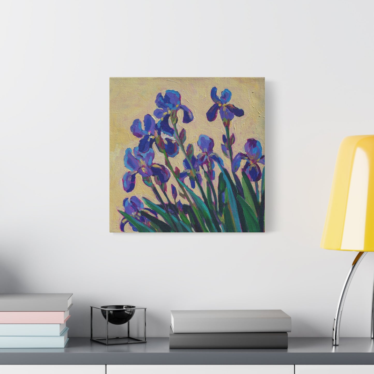 Purple Irises Floral —Matte Canvas, Stretched, 1.25"