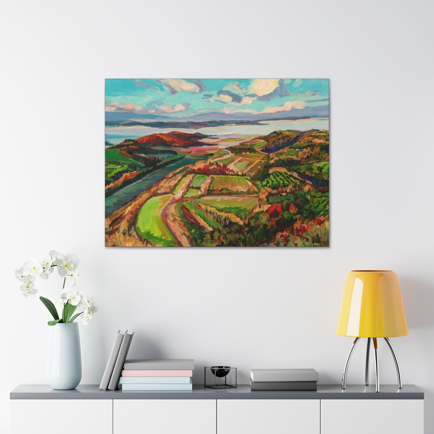 Morning Mist over Tuscany 2— Gallery Wrapped Canvas Reproduction