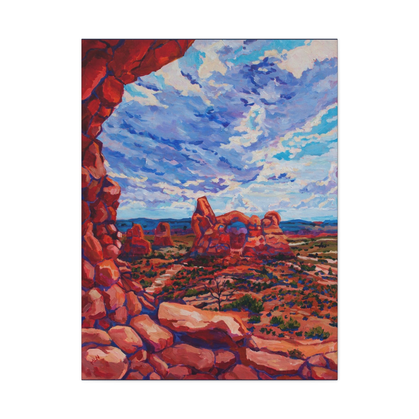 Turret Arch from North Window—Matte Canvas, Stretched, 1.25"