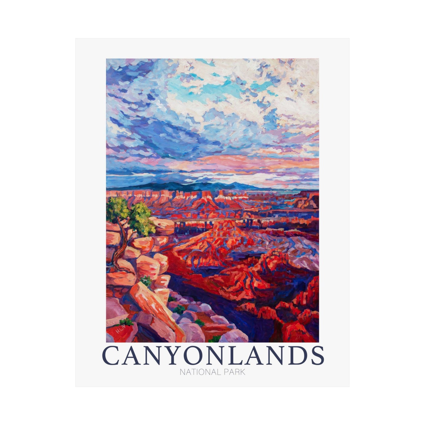 NP-4 | Canyonlands National Park fine art print, Moab Utah, outdoor adventure lover souvenir poster, artist Heather Nagy