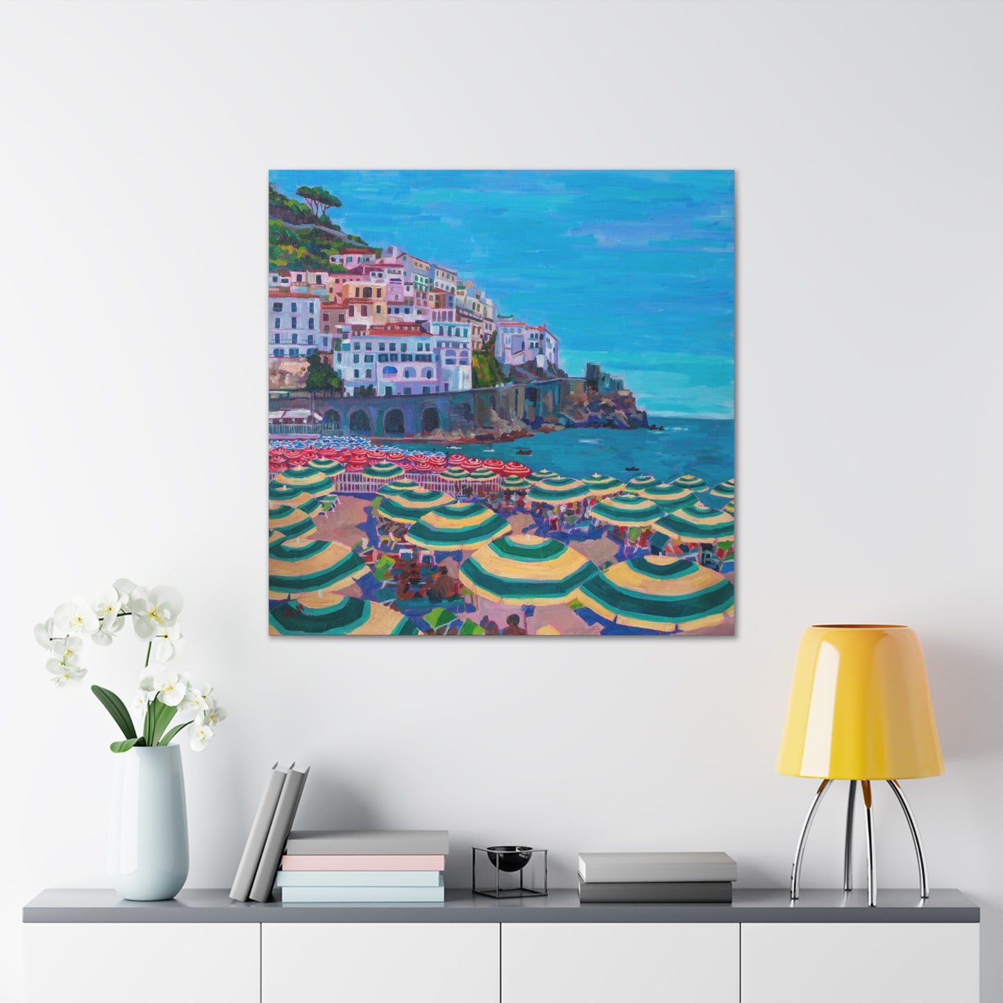 Beachside Amalfi, Italy— Gallery Wrapped Canvas Reproduction
