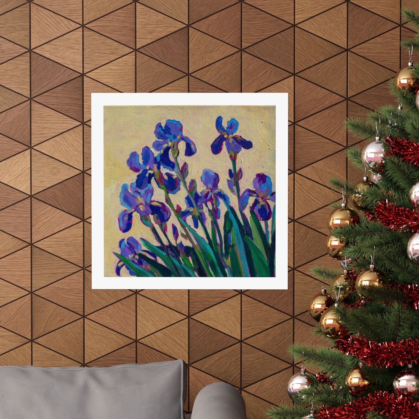 Purple Iris— Matte Paper Poster Reproduction