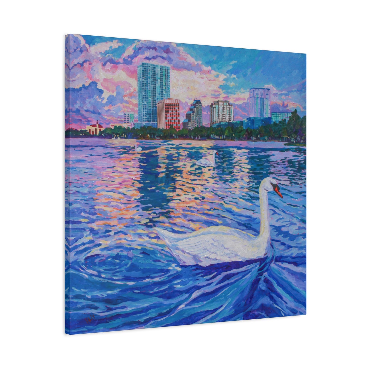 Muted Sunset Swim—Matte Canvas, Stretched, 1.25"