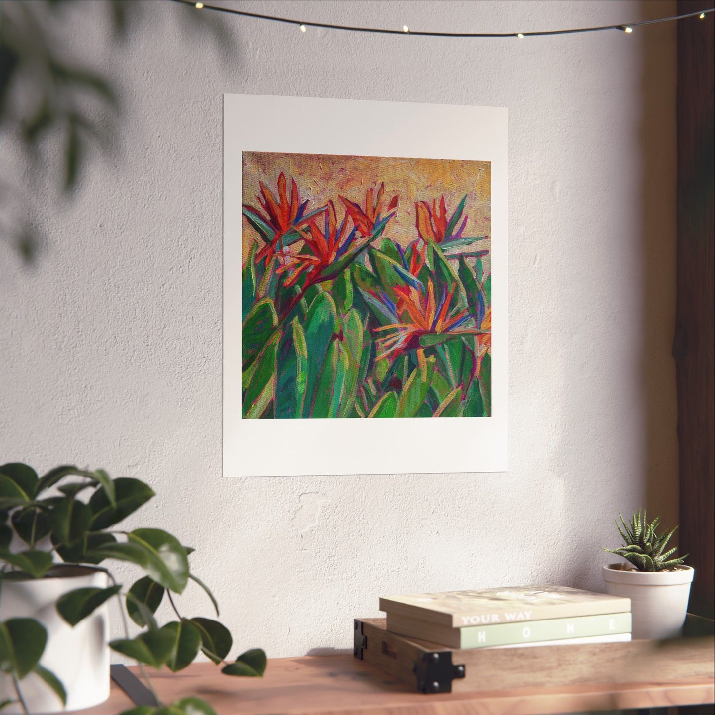 Bird of Paradise floral— Matte Paper Poster Reproduction