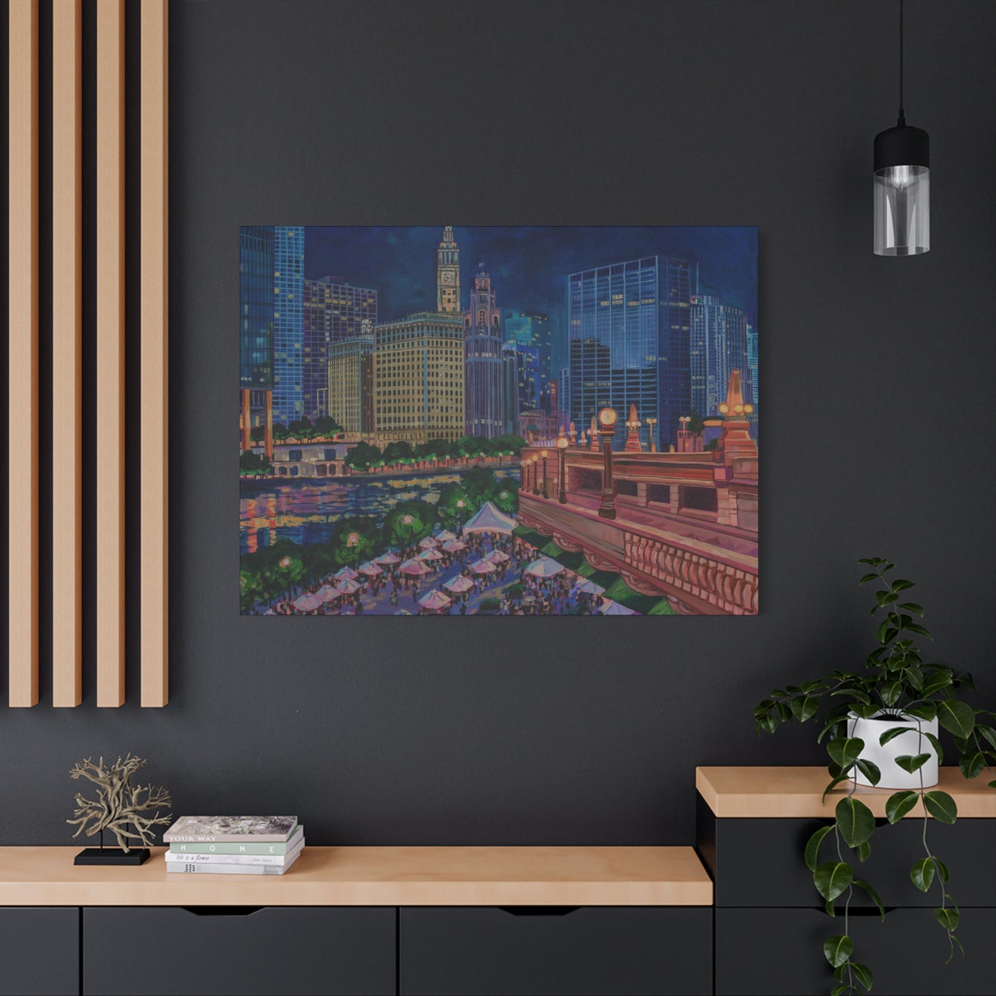 Riverwalk Chicago at Michigan Ave—Matte Canvas, Stretched, 1.25"